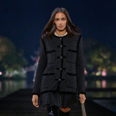 Chanel Women's Spring/Fall Vintage Embroidered Tweed Single-Breasted Color-Blocked Crew Neck Long-Sleeve Jacket Ngvp #2372