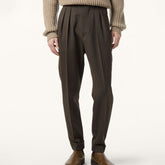 Loro Piana Men's Stafford Mid-Rise Straight-Leg Wool Solid-Color All-Season Casual Pants Ngvp #2563