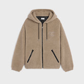 Celine Hooded Jacket in Wool and Cotton Fleece #333474