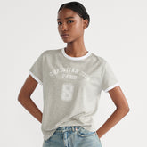 DIOR T-Shirt Gray and White Cotton Jersey #377461