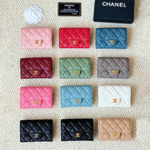 Chanel Classic Card Holder New Black Cf Caviar Calfskin Flap Card Holder With Gold Buckle Ap0214 Bag Bags #196876
