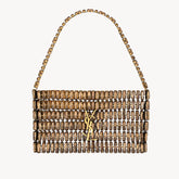 SAINT LAURENT Women's EVENING Crystal-Inspired Handbag Bag Limited Edition Sparkling Crystal Clutch Mini Chain-Strap Underarm Tote Bags #193642