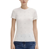 Chanel Top-Quality Version Short-sleeved Top Cotton White #377927