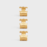 Celine Women's Gold-Plated Mini Claw Hair Clip 3-Piece Set Hair Accessories Jewelry #77349