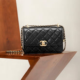 Chanel CF Women's Classic Fashion Solid Color Metal Logo Calfskin Handbag Crossbody Bag Bags #78196