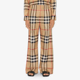 Burberry Women's Spring/Summer Checkered Print Cotton Wide Leg Pants #77828