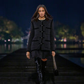 Chanel Women's Spring/Autumn Embroidered Soft Wool Blend Single-Breasted Round Neck Color Block Long Sleeve Coat Jacket Ngvp #2297