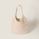 MiuMiu Ivy Sequin Mesh Women's Solid Color Sequined Shoulder Bag with Detachable Handbag Bags and Embroidered Letter Logo #77693