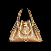 Chanel 25C Women's Classic Double C Logo Solid Color Cowhide & Leather Tote Shoulder Bag Bags #77139