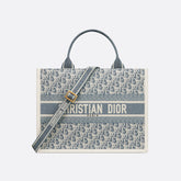Dior Book Tote Women's Removable Shoulder Strap Classic Letter Embroidery Cotton Tote Bag Shopping Handbag Shoulder Bags #76876