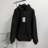 Balenciaga Men's And Women's Spring/Fall Fashion Casual Solid Color Hooded Zipper Classic Print Long Sleeve Jacket #78887