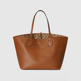 Gucci Women's Totissima Large Reversible Tote Bag in Brown Leather #333292