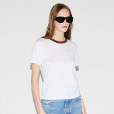 Gucci Women's Summer Solid Color Logo Embroidery Round Neck Cotton Short Sleeve T-Shirt #75981