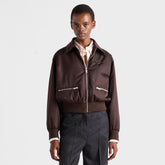 Prada Men's And Women's Spring/Fall Fashion Casual Solid Color Zipper Pocket Collared Long Sleeve Jacket #78485