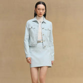 Hermes Women's Spring/Autumn Fashion Casual Pig Nose Print Logo Long Sleeved Single Breasted Collar Jacket Print Mini Skirt Suit Set #78418