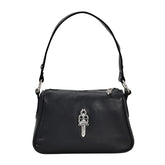 Chrome Hearts Women's Fashion Classic Leather Sword Jacquard 925 Sterling Silver Jewelry Solid Color Underarm Bag Small Handbag Bags K680 #81574