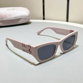 MiuMiu Eyewear Women's Pink Legs Gold Logo Plate Frame Butterfly Sunglasses Eyeglasses Glasses #99369