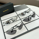 Balenciaga Men's Razor Cat Lens Logo Print Cat Eye Sunglasses Eyeglasses Glasses #97776