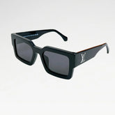 Louis Vuitton LV CLASH SQUARE Men's Solid Color Resin Fabric Square Sunglasses Eyeglasses Glasses #77621