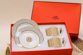Mosaique au 24 Gold Coffee Cup & Saucer Set