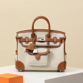 Hermes BK Women's Colorblocked Cowhide Handbag Metal Clasp Kelly Bag Bags Handbag Accessories Handcrafted Leather Bag From The Original Factory's Premium Custom Collection #76155