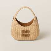 MiuMiu Wander Woven Hobo Small Handbag Women's Fashion Versatile Casual Summer Bags Bag 5BC125_2BVU_F0KFZ_V_OOO #81141