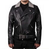 Chrome Hearts Men's Solid Color Autumn/Winter Classic Fashion Collar Zipper Multi Pocket Long Sleeve Leather Jacket #78223