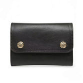 Chrome Hearts Black Tri-Fold Sword-Shaped Scroll Wallet Card Holder High-Street Fashion Trendy Zipper Mini Bag Male Bags #195954
