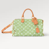 Louis Vuitton Speedy P9 Bandoulière 40 Handbag Apple Green Fresh Color Tote Travel Bag Fashionable And Trendy For Men And Women #194548