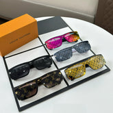 Louis Vuitton LV Speed Mask Men's Logo Decorative Temples Irregularly Shaped Sunglasses Glasses #97726