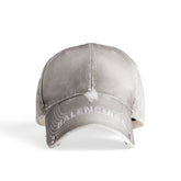 Balenciaga Men's and Women's Gray Twill Rivet Design Cotton Duck Hat Cap #73644