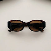 Balenciaga Men's And Women's Temples Gold Monogrammed Acetate Solid Color Sunglasses Glasses #75815