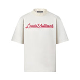 Louis Vuitton Men's And Women's Summer Logo Letters Embroidered Round Neck Short Sleeve T-shirt #75694