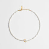 DIOR Dior Precious Clover Necklace Gold-Finish Metal White Resin Pearls Crystals and Pink Lacquer #394558