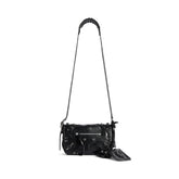 Balenciaga Le Cagole Men's And Women's Fashion Casual Solid-Color Fine-Grain Lambskin Flap Bag with Adjustable Shoulder Strap Motorcycle Bag Crossbody Bag Bags #78492