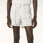 Loro Piana Men's Summer Solid Color Stamp Print Casual Drawstring Beach Shorts #77384