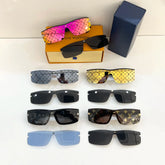 Louis Vuitton Men's Logo Decorative Lens Square Sunglasses with Replaceable Lenses Eyeglasses Glasses #74687