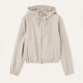 Loro Piana Elvis Women's Jacket Spring Summer Solid Colour Linen Hooded Zip Short Jacket Fashion Casual Comfortable Thin Jacket Ngvp #1739