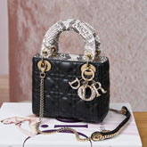 Dior Women's Fashion Classic Logo Badge Decorated Leather Chain Handbag Tote Shoulder Bag Bags #78757