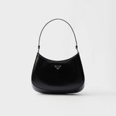 PRADA Black Prada Cleo Brushed Leather Shoulder Bag #336148
