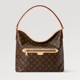 Louis Vuitton Women's Shoulder Bag Lineup Brown Vintage Print with Leather Trim Spring 2026 New Arrival Monogram Leather Bag M27335 #82657A