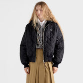 Prada Women's Lightweight Quilted Re-Nylon Jacket Logo Print Zipper Long Sleeve Solid Color Hooded Jacket #81724