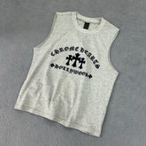 Chrome Hearts Women's Summer Solid Color Letter Print Round Neck Sleeveless Tank Top #76586