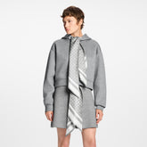 Louis Vuitton MONOGRAM Women's Spring/fall Casual Fashion Solid-color Hooded Sweatshirt Paired With Letter Bow Satin Mini Skirt Suit Set #78465