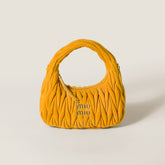 MiuMiu Wander Matelassé Suede Leather Bag Women's Metal Engraving Zipper Closure Single Shoulder Crossbody Crescent Bag Tote Bag #333006