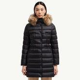 Moncler Hirmafur Hooded Shearling Long Down Jacket #297457