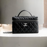 Chanel Meteor Series Star Lunchbox Bag Cosmetic Bag Box Luxury Black Leather Premium Banquet Bags Ap4854 #81422