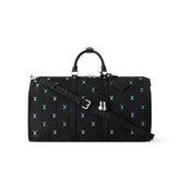 Louis Vuitton Keepall Bandoulière 50 Men's Letter Embroidery Colourful Printing Solid Colour Detachable Adjustable Shoulder Strap Denim Shoulder Slant Tote Bag Bags #76751