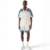Casablanca Woven Striped Sweater Short-sleeved Shirt Shorts #335805