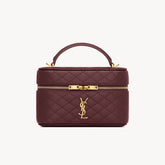 SAINT LAURENT GABY VANITY BAG Ladies Solid Color Detachable Adjustable Shoulder Strap Lambskin Shoulder Handbag Cosmetic Bag #76574